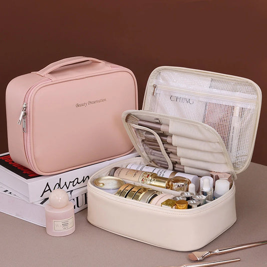 New Women's Cosmetic Bag Portable Storage Bag Large Capacity Luxury Makeup Bag Travel Organizer Essentials Toiletry Bag