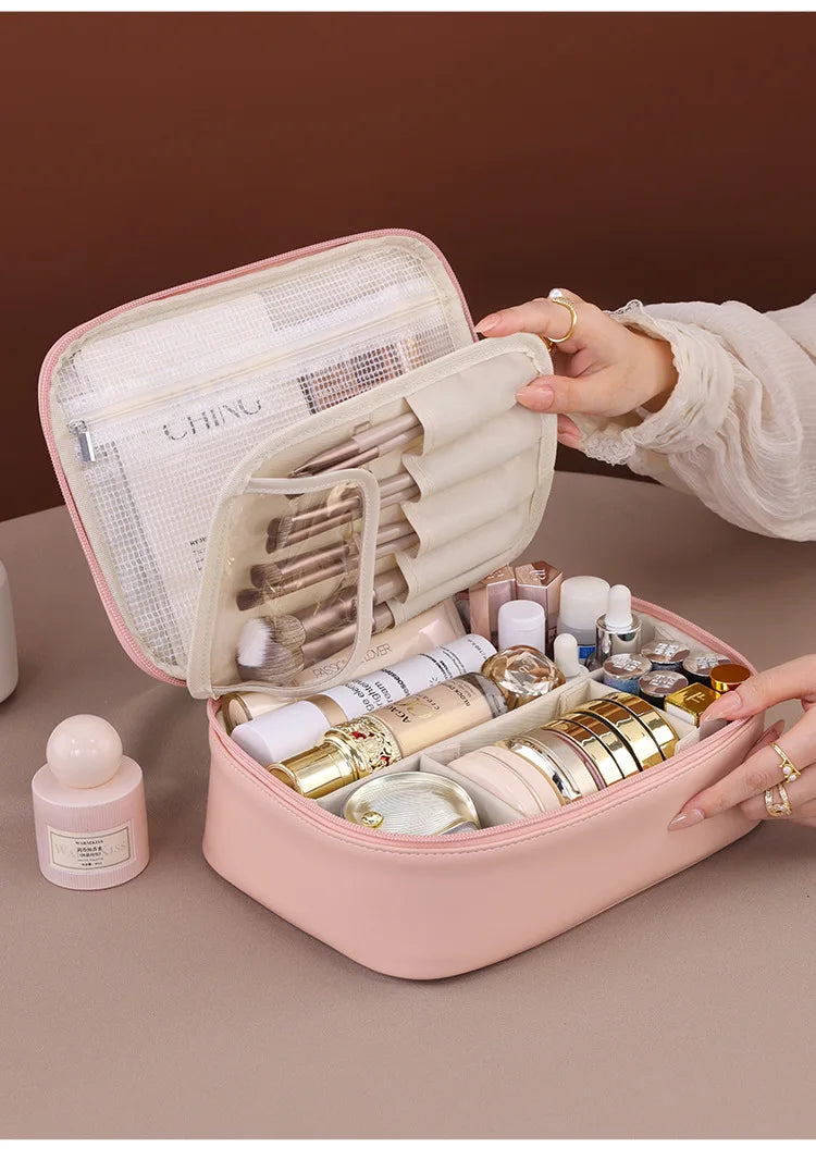 New Women's Cosmetic Bag Portable Storage Bag Large Capacity Luxury Makeup Bag Travel Organizer Essentials Toiletry Bag