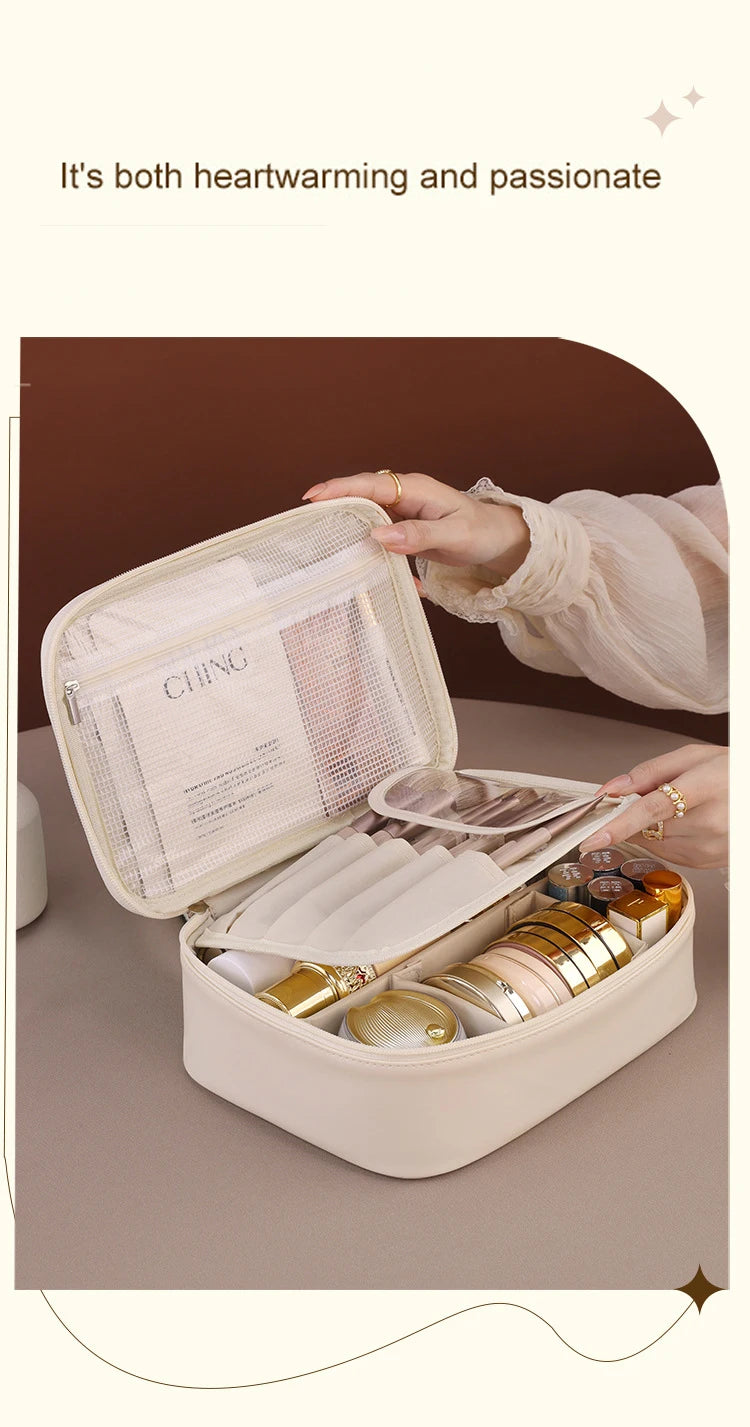 New Women's Cosmetic Bag Portable Storage Bag Large Capacity Luxury Makeup Bag Travel Organizer Essentials Toiletry Bag