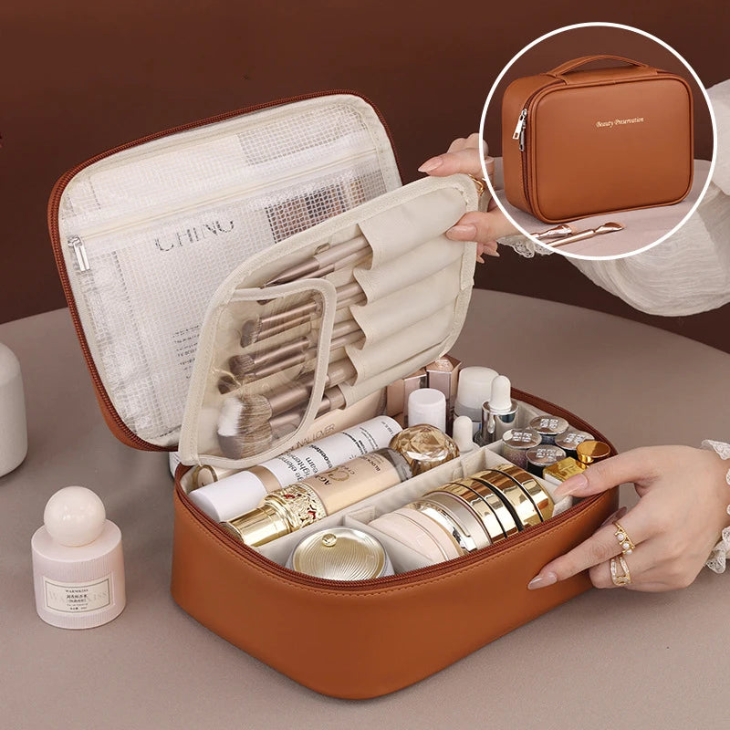 New Women's Cosmetic Bag Portable Storage Bag Large Capacity Luxury Makeup Bag Travel Organizer Essentials Toiletry Bag