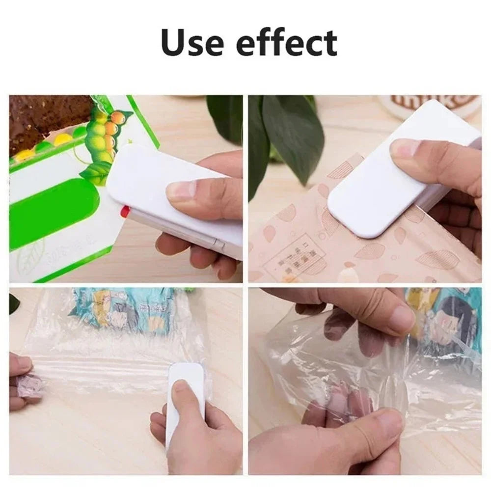 Kitchen Handheld Snack Sealer Snack Bag Clips Plastic Bag Sealer For Freshness Machine Package Sealer Food Bag Closure Packing