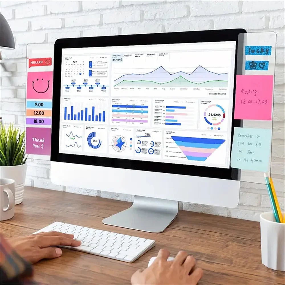 Monitor Memo Board Clip - Streamline Workspace, Enhance Decor with Durable Note Holder for Home & Office