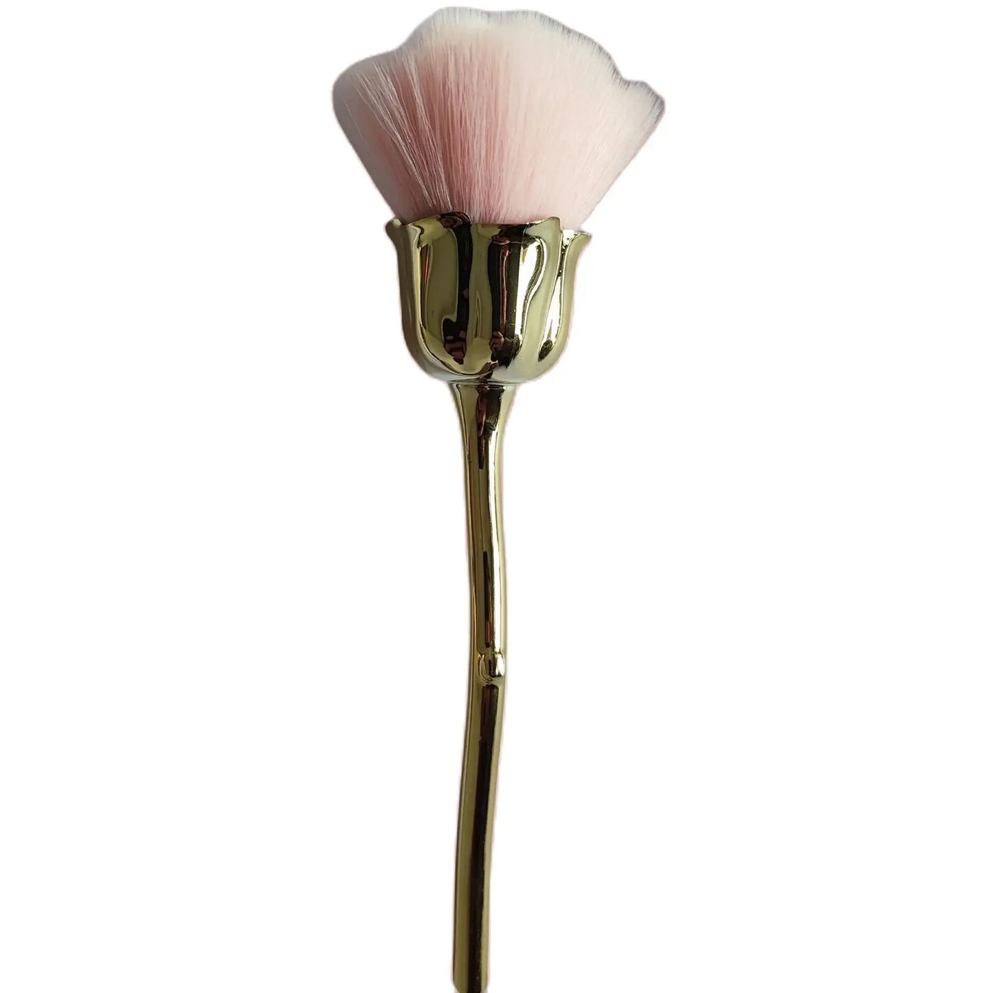 Rose-shaped Manicure With Nail Brush Art Brush Nail Accessories Tool Popular Round Makeup Polishing Dust Removal Brush
