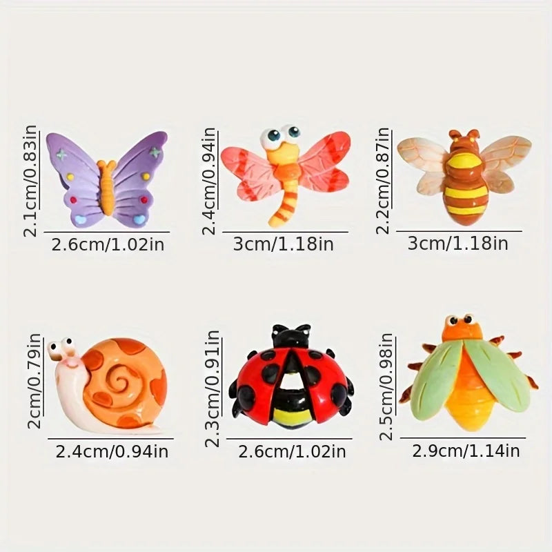 6/12pcs Floral and Insect Resin Refrigerator Magnets - Decorative Magnets for Refrigerators, Kitchens, and Whiteboards